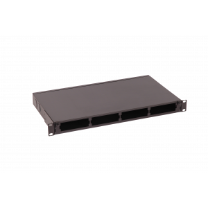 Бокс 19" на 4 кассеты MPO, 1U, черный